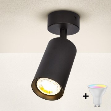Brilagi - LED RGBW Stmívatelné bodové svítidlo SELE 1xGU10/6W/230V 3000K černá + dálkové ovládání