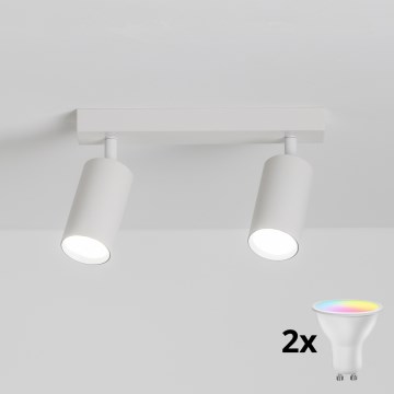 Brilagi - LED RGBW Stmívatelné bodové svítidlo SELE 2xGU10/4,8W/230V 3000K bílá + dálkové ovládání