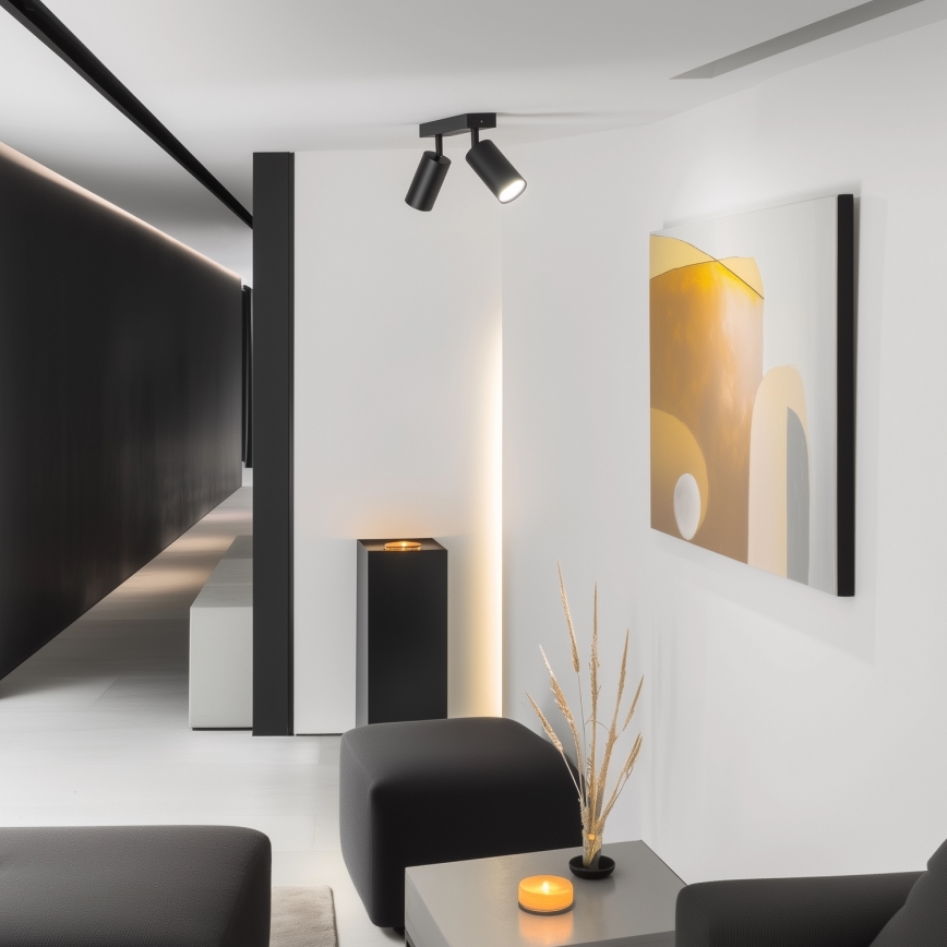 Brilagi - LED RGBW Stmívatelné bodové svítidlo SELE 2xGU10/4,8W/230V 3000K černá + dálkové ovládání