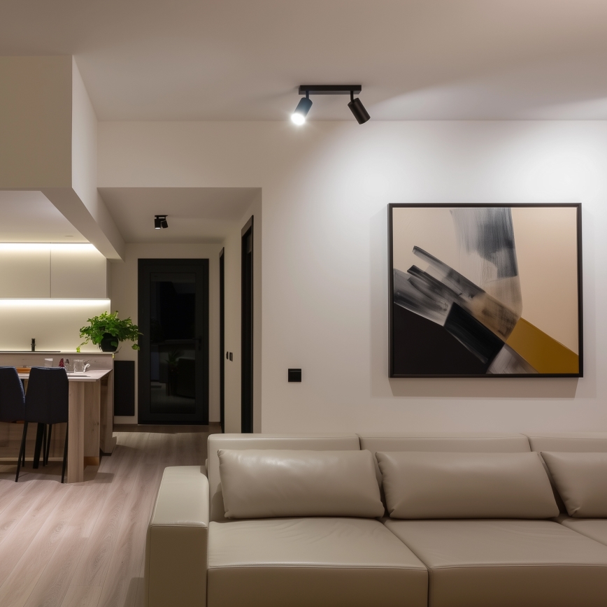 Brilagi - LED RGBW Stmívatelné bodové svítidlo SELE 2xGU10/4,8W/230V 3000K černá + dálkové ovládání