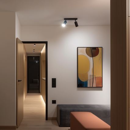 Brilagi - LED RGBW Stmívatelné bodové svítidlo SELE 2xGU10/4,8W/230V 3000K černá/zlatá + dálkové ovládání