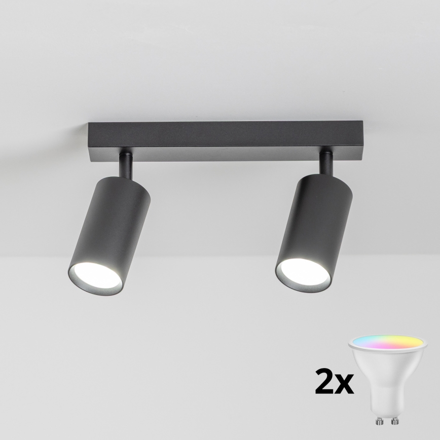 Brilagi - LED RGBW Stmívatelné bodové svítidlo SELE 2xGU10/6,5W/230V 2700-6500K černá