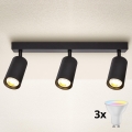 Brilagi - LED RGBW Stmívatelné bodové svítidlo SELE 3xGU10/4,8W/230V 3000K černá + dálkové ovládání