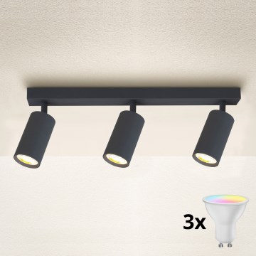 Brilagi - LED RGBW Stmívatelné bodové svítidlo SELE 3xGU10/6W/230V 3000K antracit