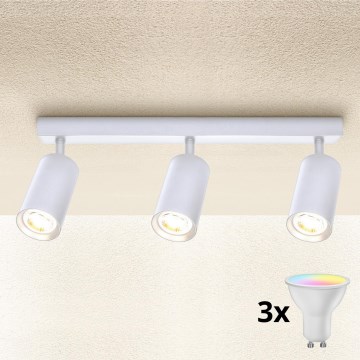 Brilagi - LED RGBW Stmívatelné bodové svítidlo SELE 3xGU10/6W/230V 3000K bílá + dálkové ovládání