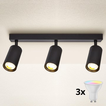 Brilagi - LED RGBW Stmívatelné bodové svítidlo SELE 3xGU10/6W/230V 3000K černá