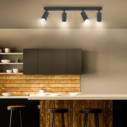 Brilagi - LED RGBW Stmívatelné bodové svítidlo SELE 4xGU10/4,8W/230V 3000K antracit + dálkové ovládání