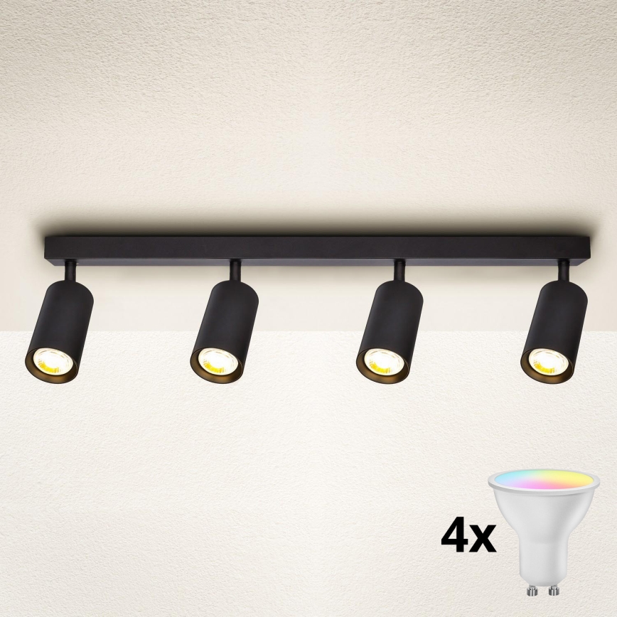 Brilagi - LED RGBW Stmívatelné bodové svítidlo SELE 4xGU10/6,5W/230V 2700-6500K černá