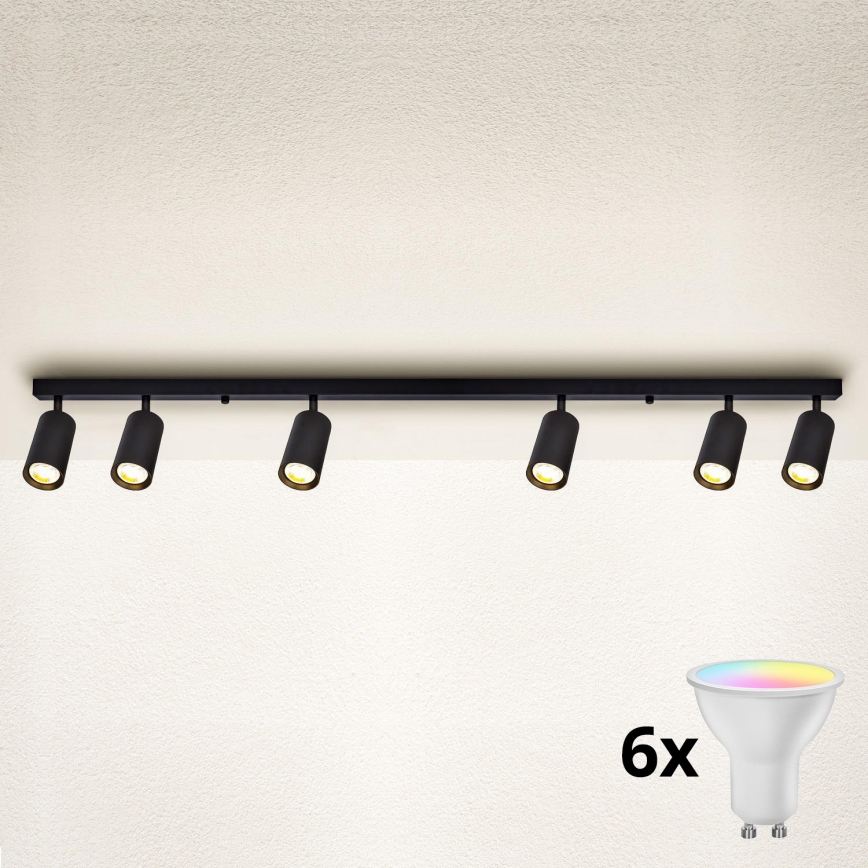 Brilagi - LED RGBW Stmívatelné bodové svítidlo SELE 6xGU10/6,5W/230V 2700-6500K černá