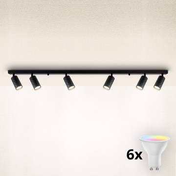 Brilagi - LED RGBW Stmívatelné bodové svítidlo SELE DIAMANT 6xGU10/6,5W/230V 2700-6500K Wi-Fi černá