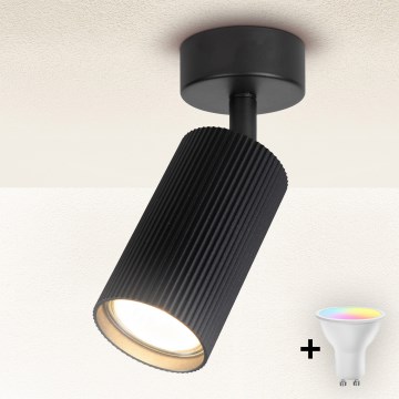 Brilagi - LED RGBW Stmívatelné bodové svítidlo SELE MODERN 1xGU10/4,8W/230V 3000K černá + dálkové ovládání