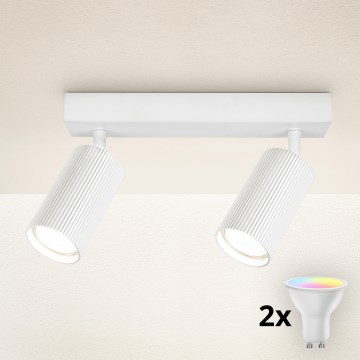 Brilagi - LED RGBW Stmívatelné bodové svítidlo SELE MODERN 2xGU10/4,8W/230V 3000K bílá + dálkové ovládání