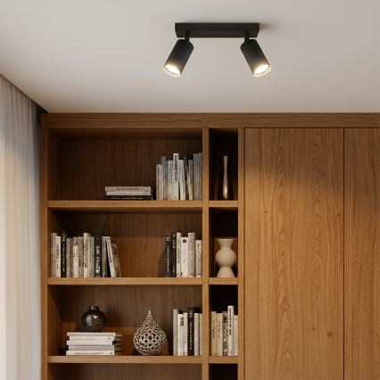 Brilagi - LED RGBW Stmívatelné bodové svítidlo SELE MODERN 2xGU10/6W/230V 3000K černá + dálkové ovládání