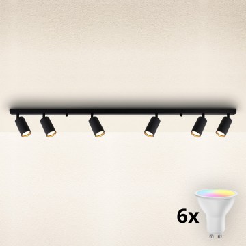 Brilagi - LED RGBW Stmívatelné bodové svítidlo SELE MODERN 6xGU10/6,5W/230V 2700-6500K Wi-Fi černá