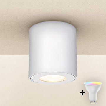 Brilagi - LED RGBW Stmívatelné koupel.svítidlo MIA 1xGU10/30W/230V 2700-6500K Wi-Fi 84x80 mm bílá IP54