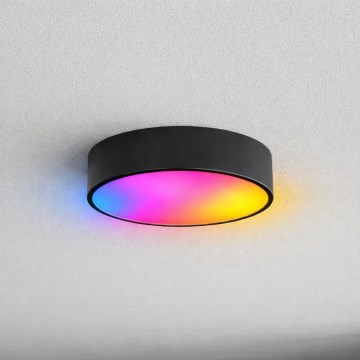 Brilagi - LED RGBW Stmívatelné koupelnové stropní svítidlo CLARE 2xE27/9W/230V 2700-6500K pr. 30 cm IP54 Wi-Fi černá
