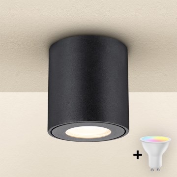 Brilagi - LED RGBW Stmívatelné koupelnové svítidlo MIA 1xGU10/30W/230V 3000K Wi-Fi 84x80 mm černá IP54