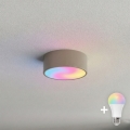 Brilagi - LED RGBW Stmívatelné stropní svítidlo CLARE 1xE27/9W/230V 2700-6500K pr. 20 cm Wi-Fi béžová