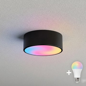 Brilagi - LED RGBW Stmívatelné stropní svítidlo CLARE 1xE27/9W/230V 2700-6500K pr. 20 cm Wi-Fi černá