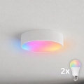 BRILAGI - LED RGBW Stmívatelné stropní svítidlo CLARE 2xE27/12W/230V 2700-6500K pr. 30 cm bílá