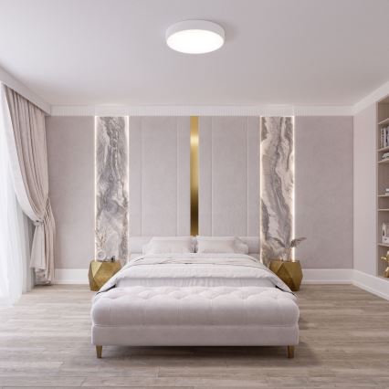 Brilagi - LED RGBW Stmívatelné stropní svítidlo CLARE 2xE27/9W/230V 2700-6500K pr. 30 cm Wi-Fi bílá