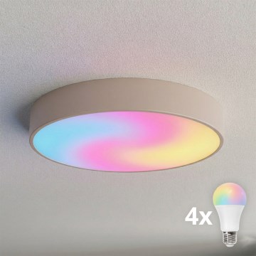 BRILAGI - LED RGBW Stmívatelné stropní svítidlo CLARE 4xE27/12W/230V 2700-6500K pr. 50 cm béžová