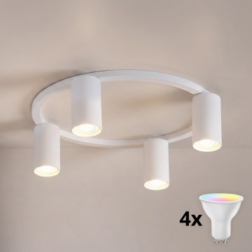 Brilagi - LED RGBW Stmívatelné stropní svítidlo SELE 4xGU10/6,5W/230V 2700-6500K bílá