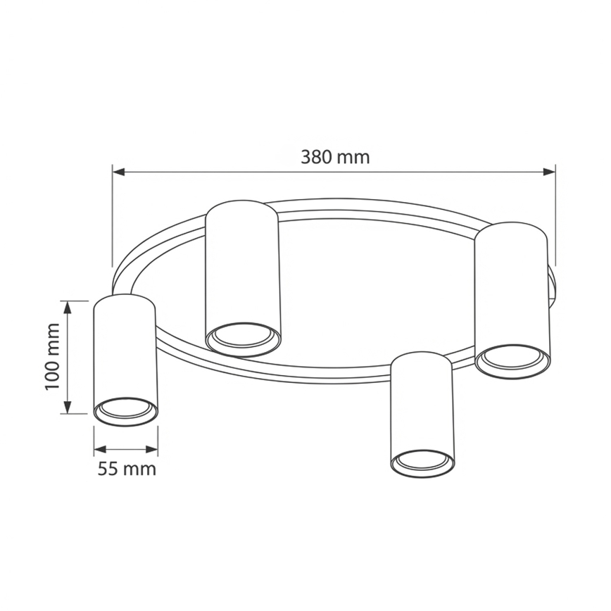 Brilagi - LED RGBW Stmívatelné stropní svítidlo SELE 4xGU10/6,5W/230V 2700-6500K béžová