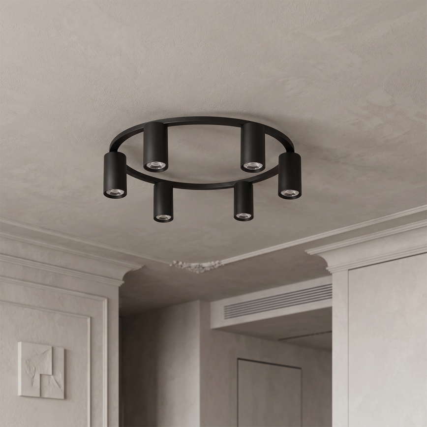 Brilagi - LED RGBW Stmívatelné stropní svítidlo SELE 6xGU10/6,5W/230V 2700-6500K černá + dálkové ovládání