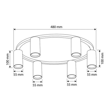 Brilagi - LED RGBW Stmívatelné stropní svítidlo SELE 6xGU10/6,5W/230V 2700-6500K černá + dálkové ovládání