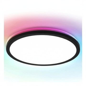 Brilagi - LED RGBW Stmívatelné stropní svítidlo VIBE LED/24W/230V 3000-6500K pr. 29 cm černá + dálkové ovládání