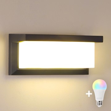 BRILAGI - LED RGBW Stmívatelné venkovní nástěnné svítidlo BRICKY 1xE27/12W/230V 2700-6500K antracit IP54