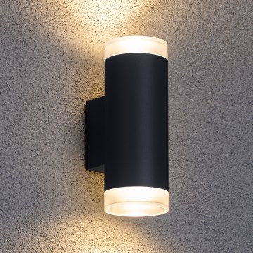 Brilagi - LED RGBW Stmívatelné venkovní nástěnné svítidlo MATERA 2xGU10/6W/230V 3000K IP54 antracit + dálkové ovládání