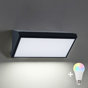 Brilagi - LED RGBW Stmívatelné venkovní nástěnné svítidlo TRIANGLE 1xE27/15W/230V 2700-6500K IP65 černá