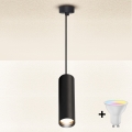 Brilagi - LED RGBW Stmívatelný lustr na lanku SELE 1xGU10/4,8W/230V 3000K černá + dálkové ovládání