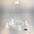 Brilagi - LED RGBW Stmívatelný lustr na lanku SELE 4xGU10/6,5W/230V 2700-6500K bílá