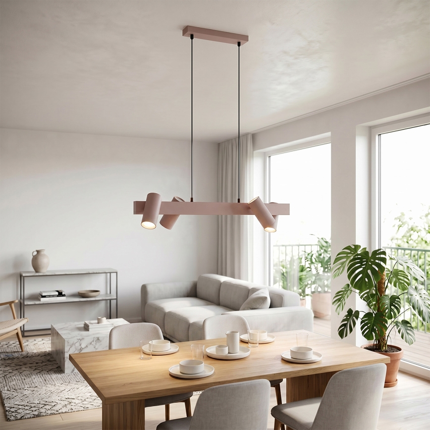 Brilagi - LED RGBW Stmívatelný lustr na lanku SELE 4xGU10/6,5W/230V 2700-6500K béžová
