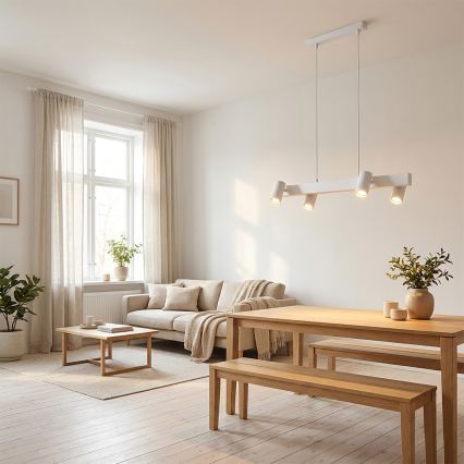 Brilagi - LED RGBW Stmívatelný lustr na lanku SELE 4xGU10/6,5W/230V 2700-6500K bílá