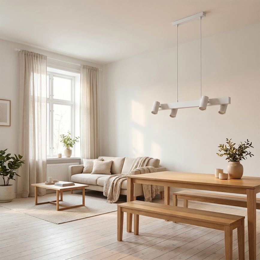 Brilagi - LED RGBW Stmívatelný lustr na lanku SELE 4xGU10/6,5W/230V 2700-6500K bílá
