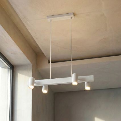 Brilagi - LED RGBW Stmívatelný lustr na lanku SELE 4xGU10/6,5W/230V 2700-6500K bílá