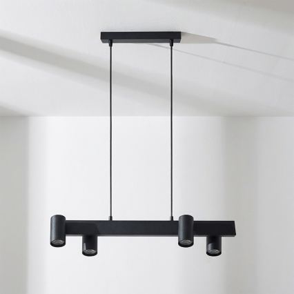 Brilagi - LED RGBW Stmívatelný lustr na lanku SELE 4xGU10/6,5W/230V 2700-6500K černá