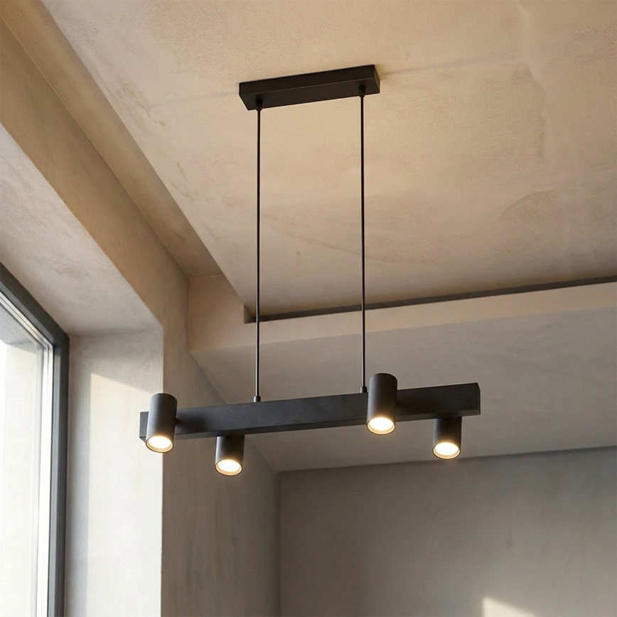 Brilagi - LED RGBW Stmívatelný lustr na lanku SELE 4xGU10/6,5W/230V 2700-6500K černá