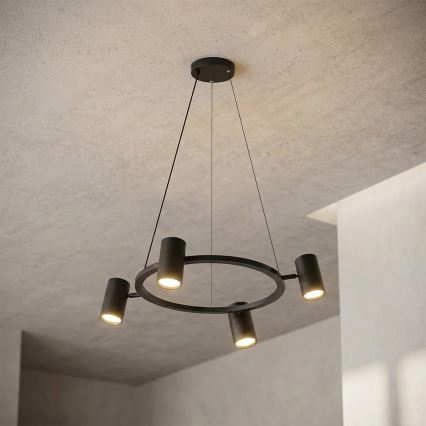 Brilagi - LED RGBW Stmívatelný lustr na lanku SELE 4xGU10/6,5W/230V 2700-6500K černá