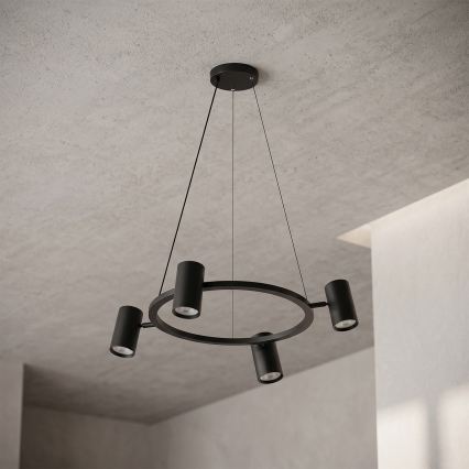 Brilagi - LED RGBW Stmívatelný lustr na lanku SELE 4xGU10/6,5W/230V 2700-6500K černá