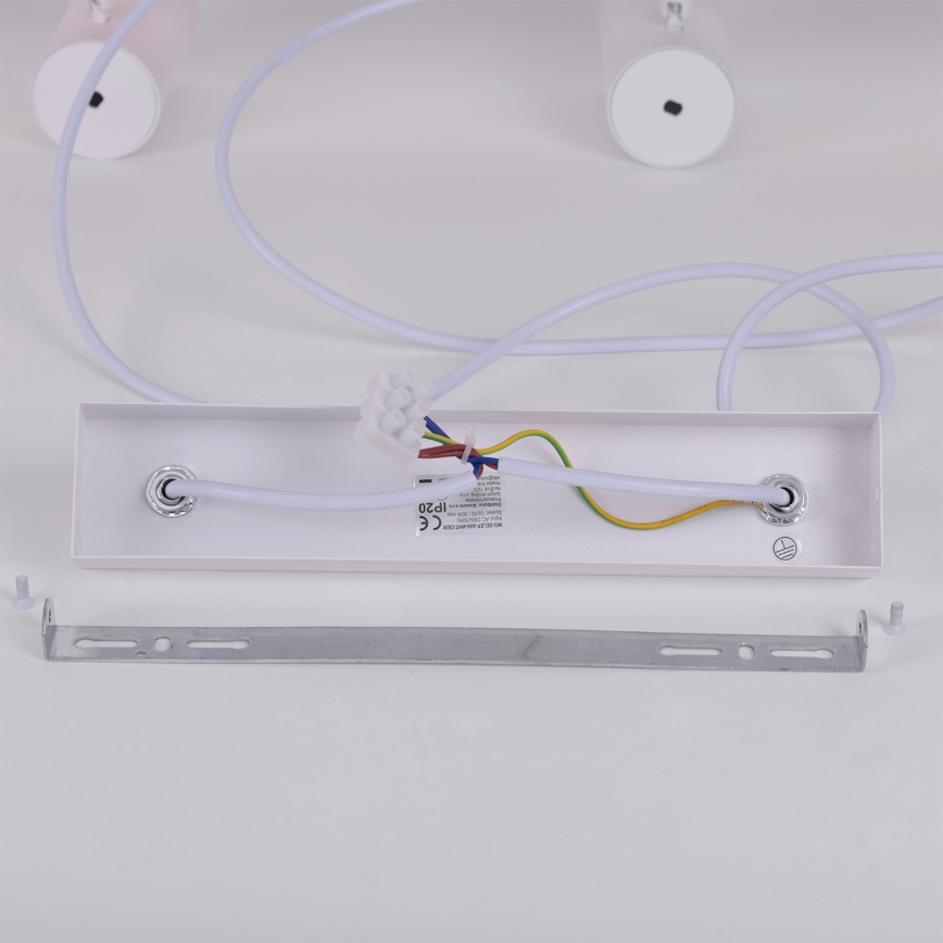 Brilagi - LED RGBW Stmívatelný lustr na lanku SELE 6xGU10/6,5W/230V 2700-6500K bílá/dekor dubu + dálkové ovládání