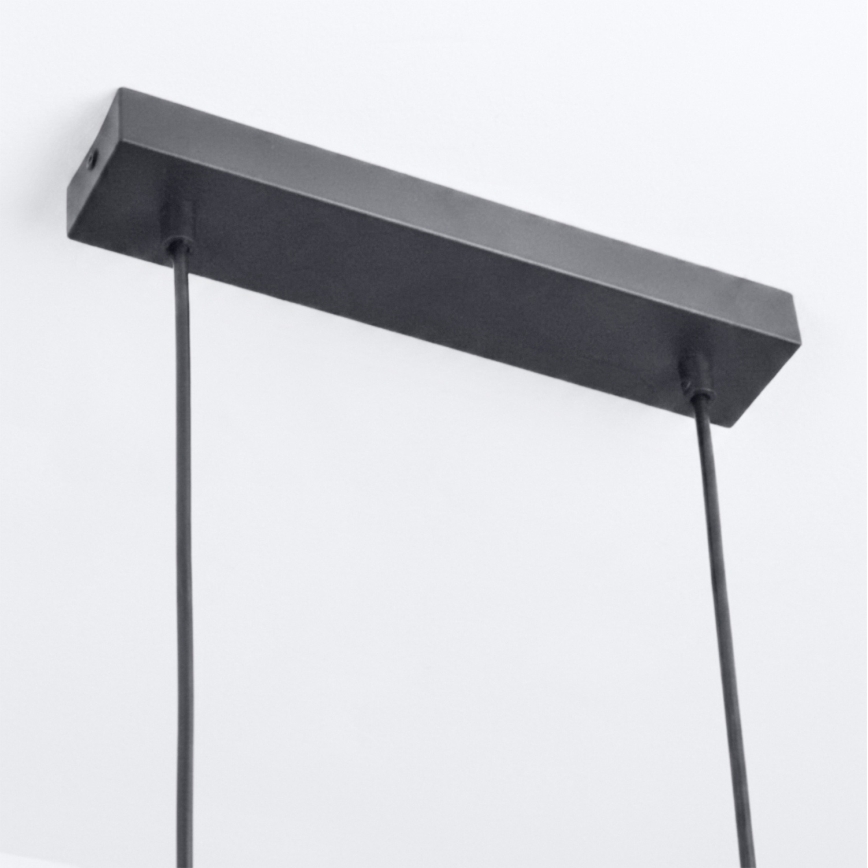 Brilagi - LED RGBW Stmívatelný lustr na lanku SELE 6xGU10/6,5W/230V 2700-6500K černá/dekor dubu + dálkové ovládání