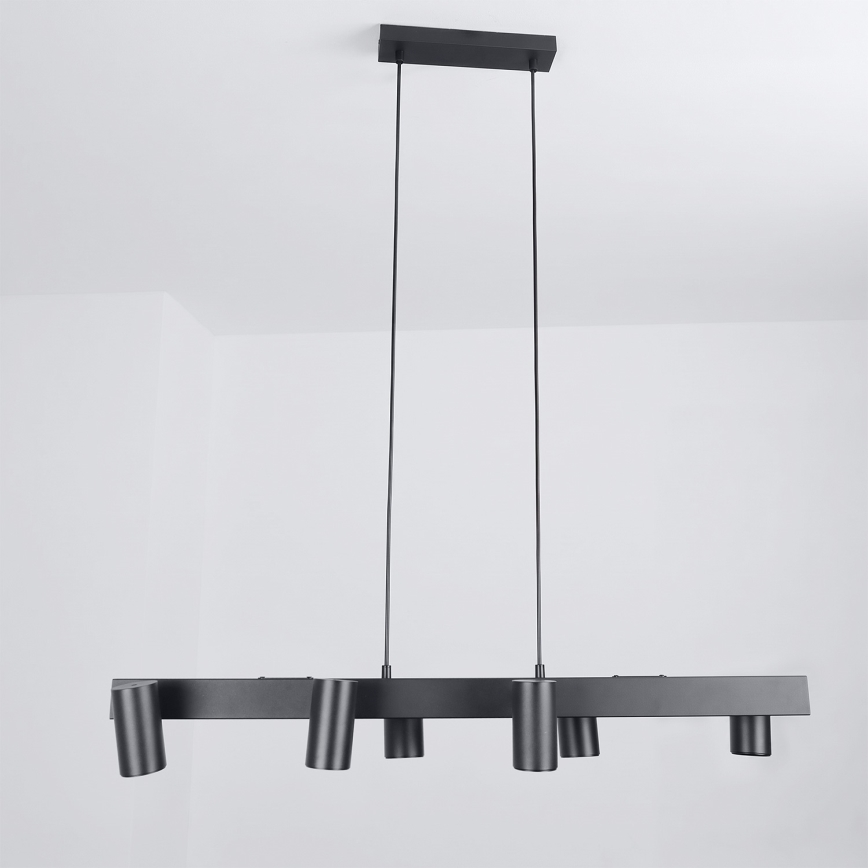 Brilagi - LED RGBW Stmívatelný lustr na lanku SELE 6xGU10/6,5W/230V 2700-6500K černá + dálkové ovládání
