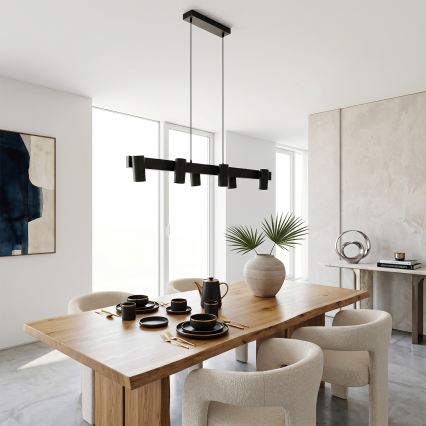 Brilagi - LED RGBW Stmívatelný lustr na lanku SELE 6xGU10/6,5W/230V 2700-6500K černá + dálkové ovládání