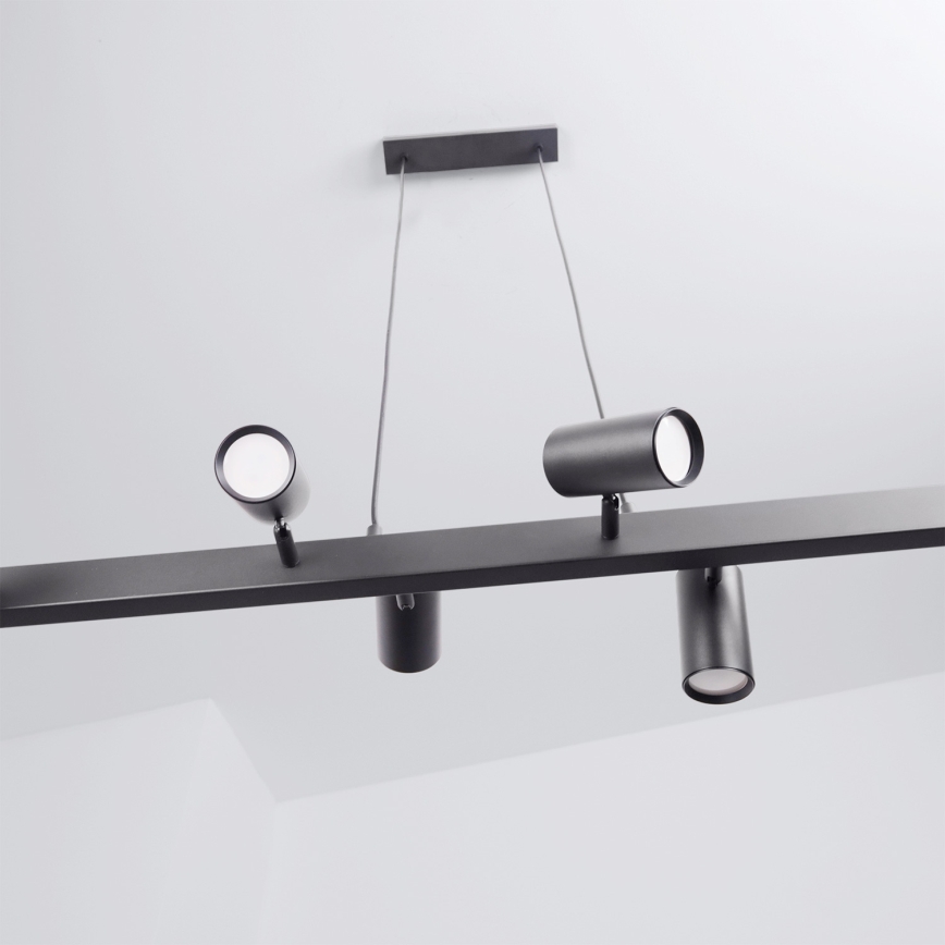 Brilagi - LED RGBW Stmívatelný lustr na lanku SELE 6xGU10/6,5W/230V 2700-6500K černá + dálkové ovládání