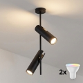 Brilagi - LED RGBW Stmívatelný lustr na tyči BRANCH 2xGU10/6,5W/230V 2700-6500K černá